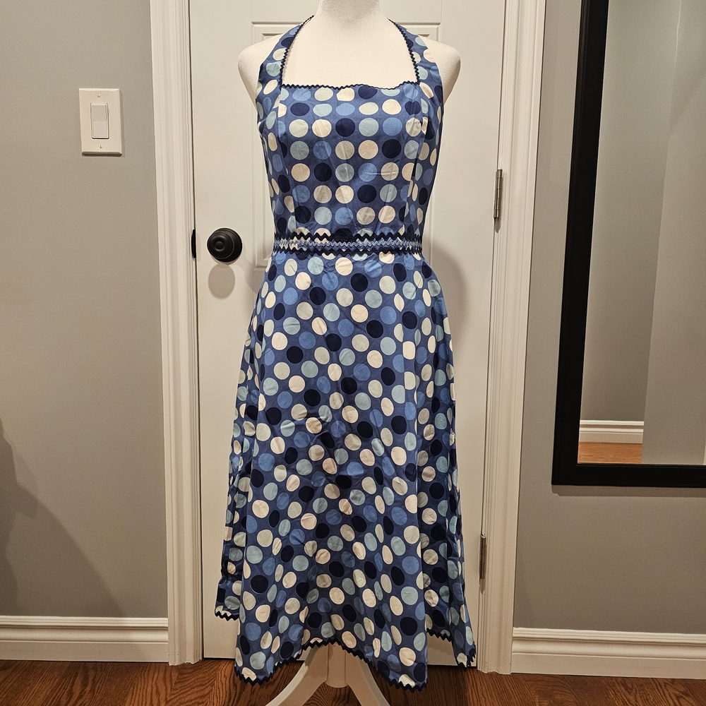 Maggy London Blue and White Halter Sundress